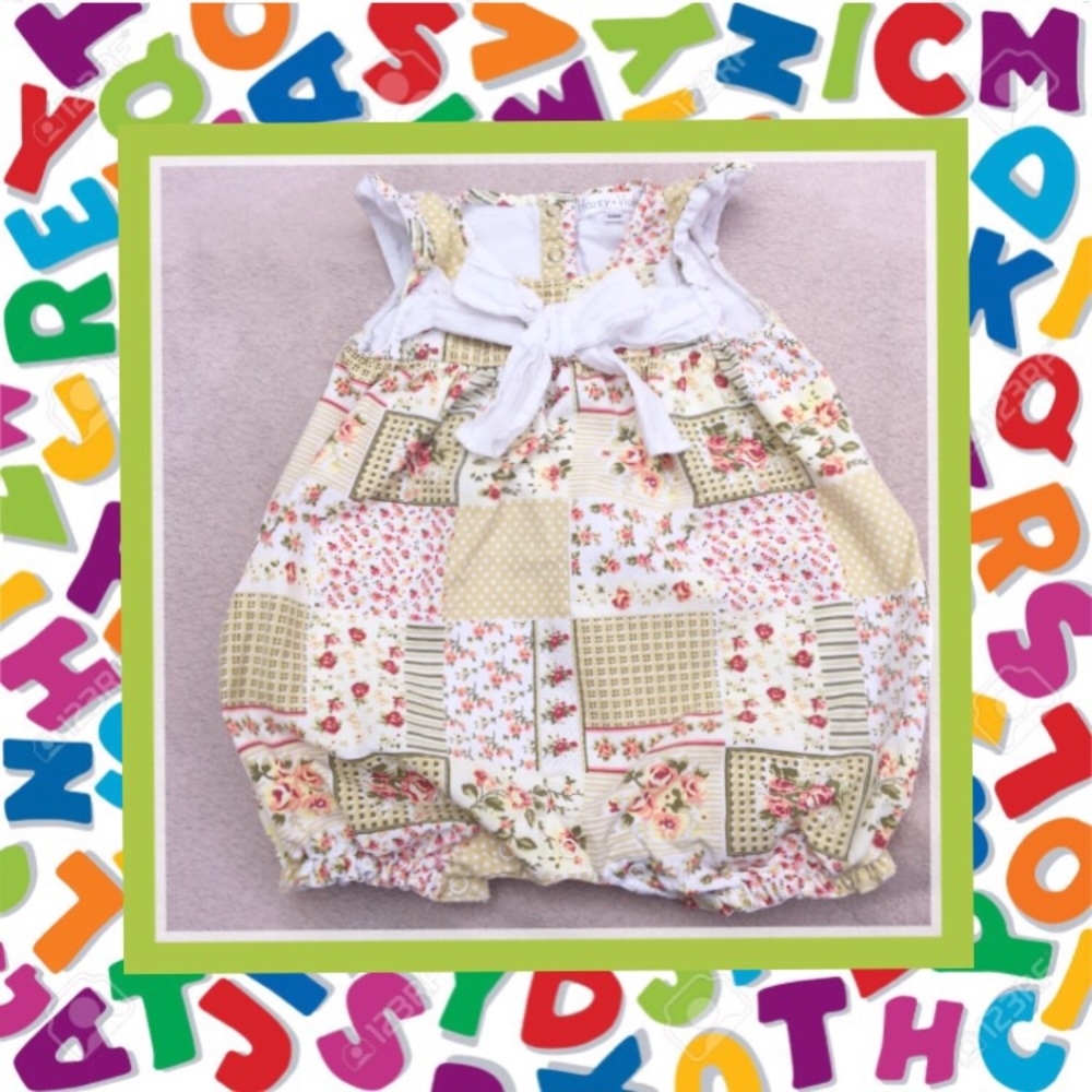 Harry and Violet  3-6 mts romper